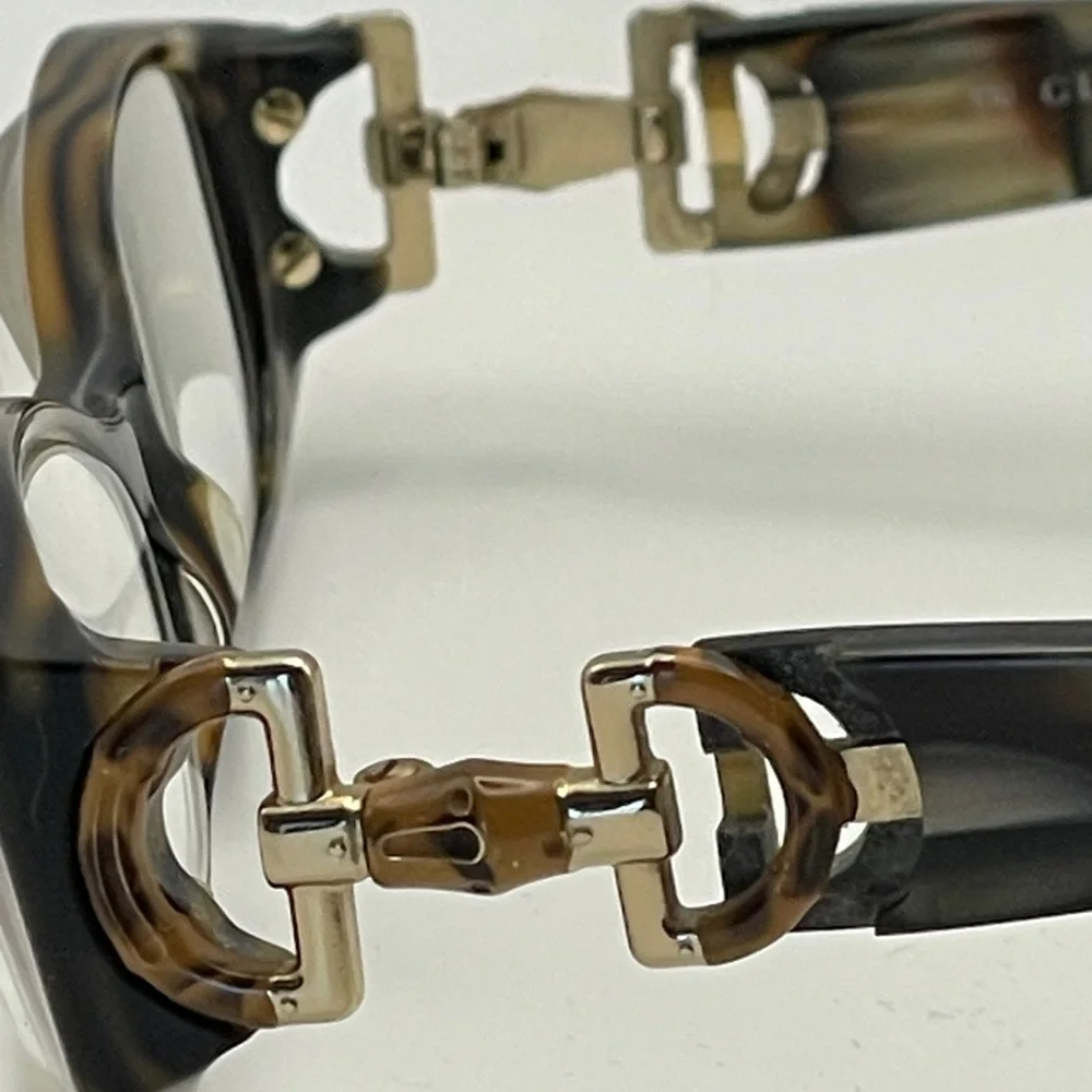 Vintage Gucci GG 3009 SVF Tortoise Horsebit Eyeglass Frames Made in Italy Authen - Picture 5 of 15